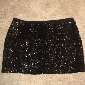 London jean sequin skirt!